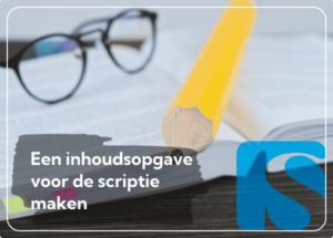 Inhoudsopgave van het scriptie