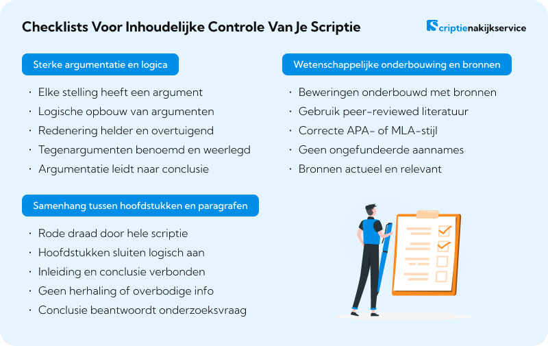Checklists Voor Inhoudelijke Controle Van Je Scriptie Checklists Voor Inhoudelijke Controle Van Je Scriptie